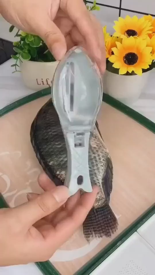 "Desescamador de Pescado con Recipiente – Limpieza sin Esfuerzo"